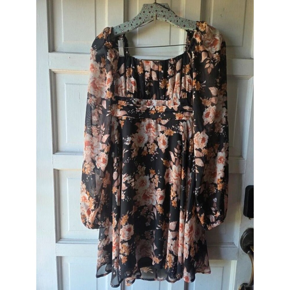 Blu Pepper Floral Chiffon Mini Dress